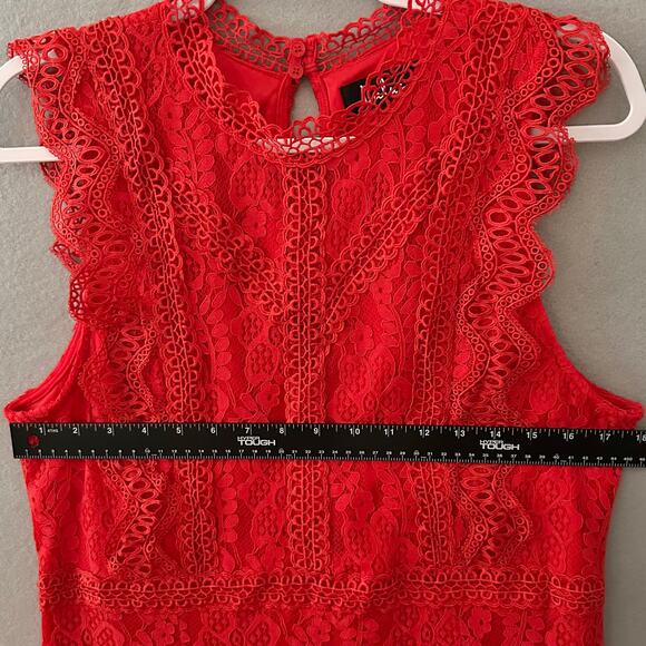 Lulus My Sweatheart Red Lace Mini Dress Size XL - Picture 13 of 14
